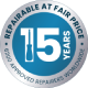 15 year repairability logo